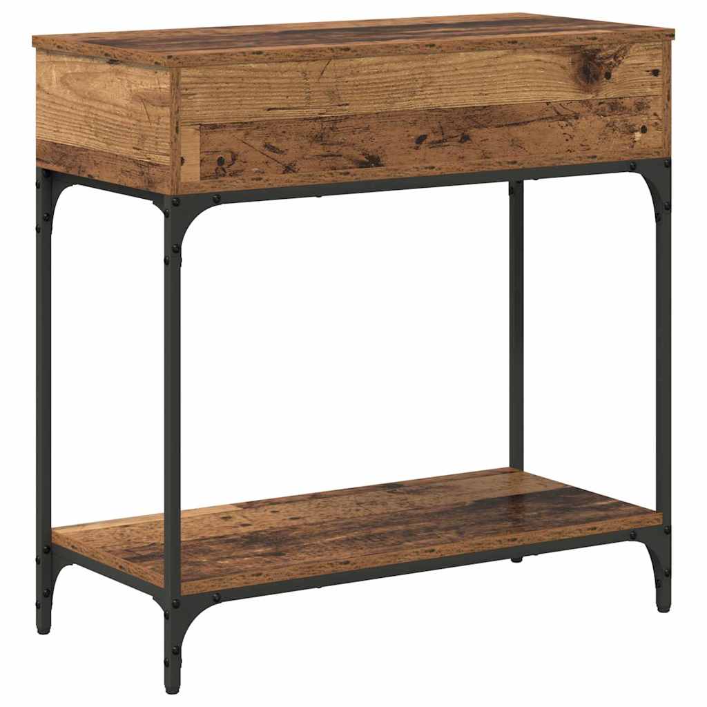 Konsolbord Gammelt træ 75 x 34,5 x 75 cm Konstrueret træ