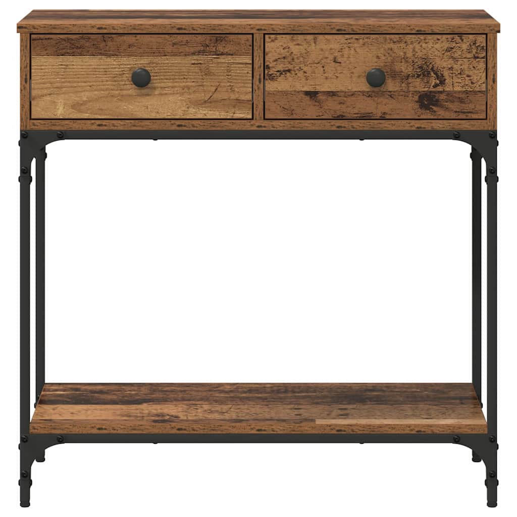 Konsolbord Gammelt træ 75 x 34,5 x 75 cm Konstrueret træ