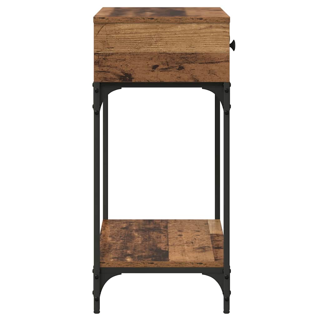 Konsolbord Gammelt træ 75 x 34,5 x 75 cm Konstrueret træ