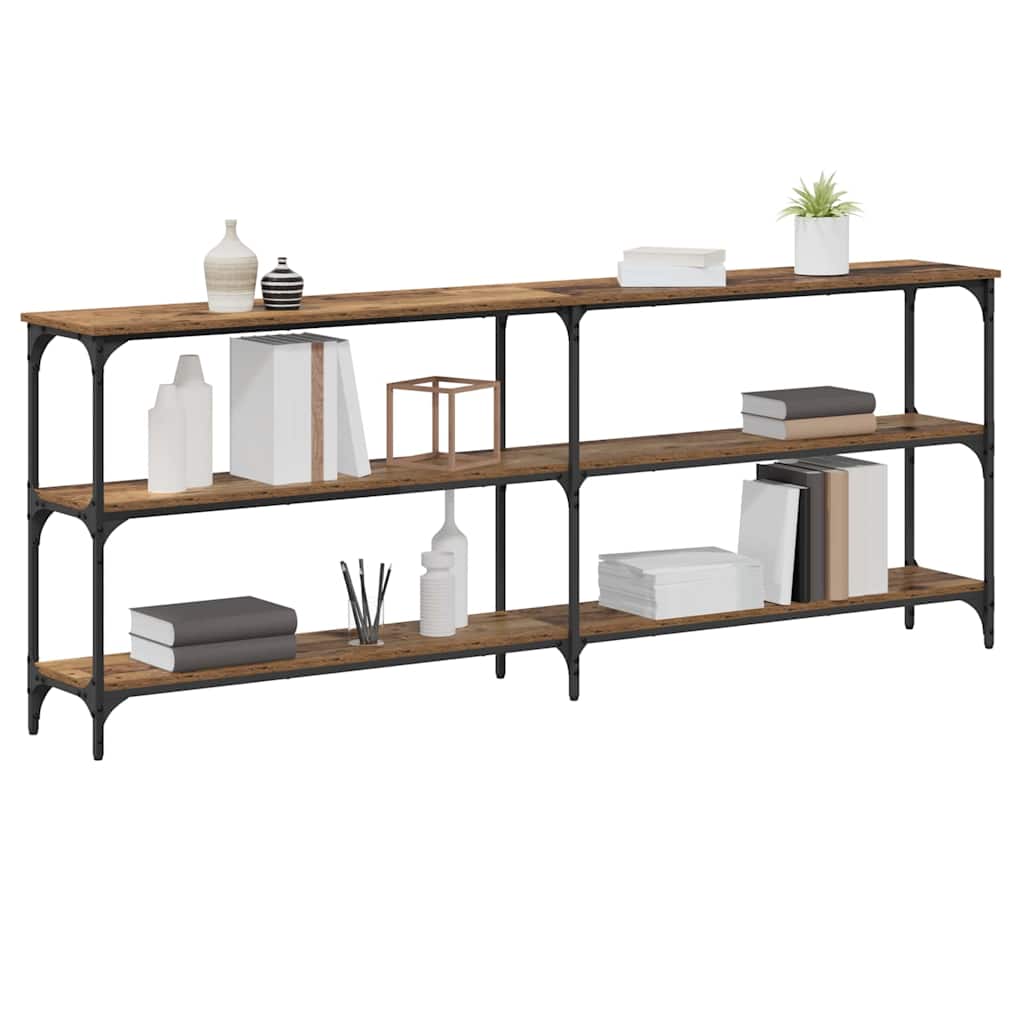 Konsolbord Gammelt træ 200 x 29 x 75 cm Samlet træ og metal