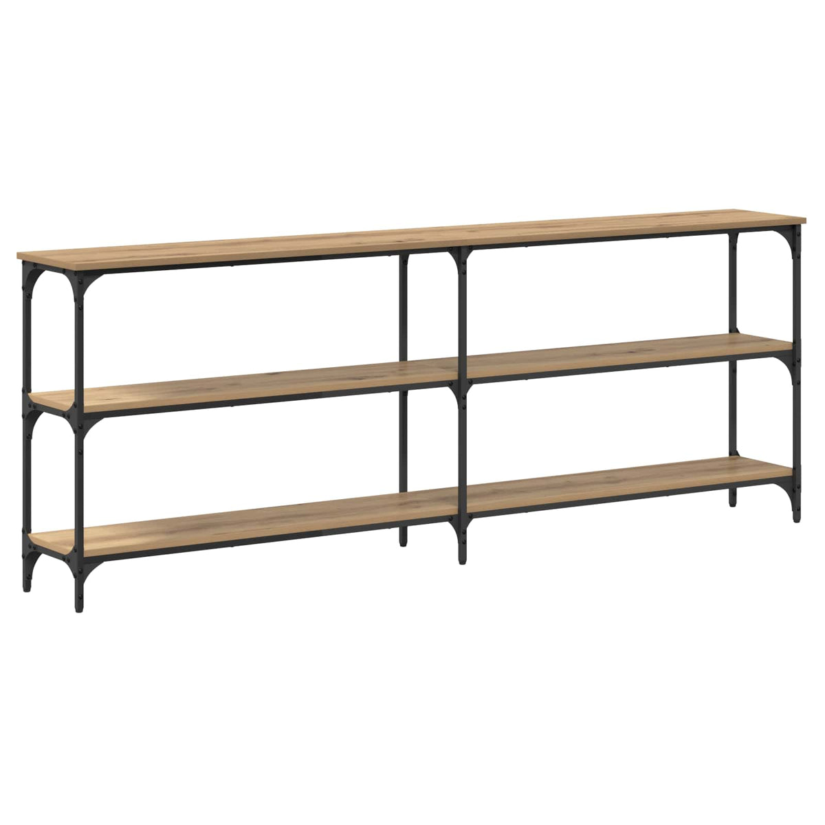 Konsolbord artisan eg 200 x 29 x 75 cm Samlet træ og metal