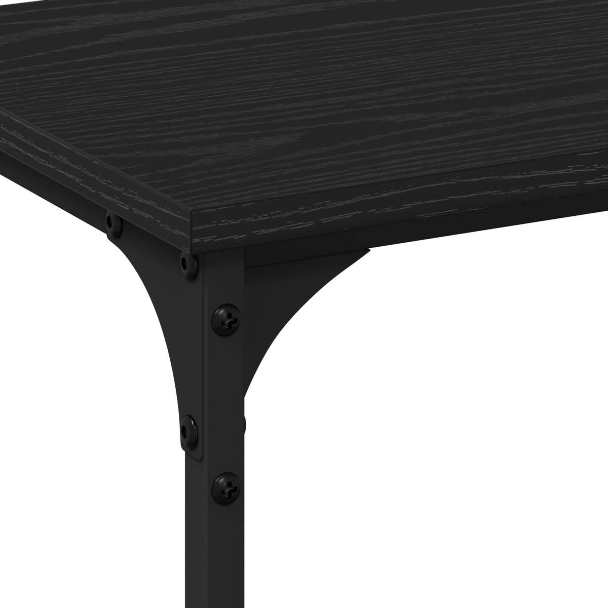 Konsolbord Sort eg 200 x 29 x 75 cm Samlet træ og metal