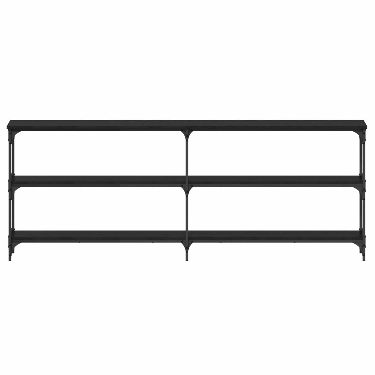 Konsolbord Sort eg 200 x 29 x 75 cm Samlet træ og metal