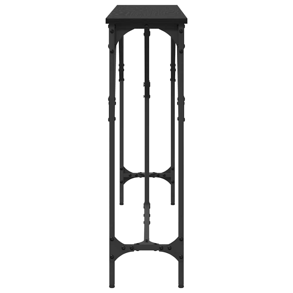 Konsolbord Sort eg 140 x 23 x 75 cm Laminat træ og metal