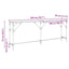 Konsolbord Sort eg 200 x 29 x 75 cm Laminat træ og metal