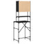 Vaskemaskineskab Sort 0ak 68 x 48,5 x 194 cm Konstrueret træ