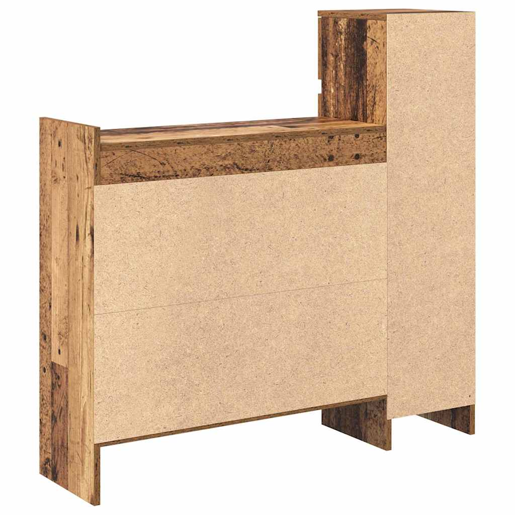 Sko skab 100,5 x 28 x 100 cm Konstrueret træ Gammelt træ
