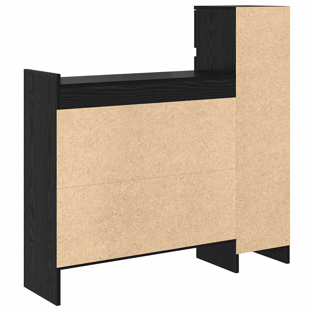 Sko skab 100,5 x 28 x 100 cm Konstrueret træ Sort eg