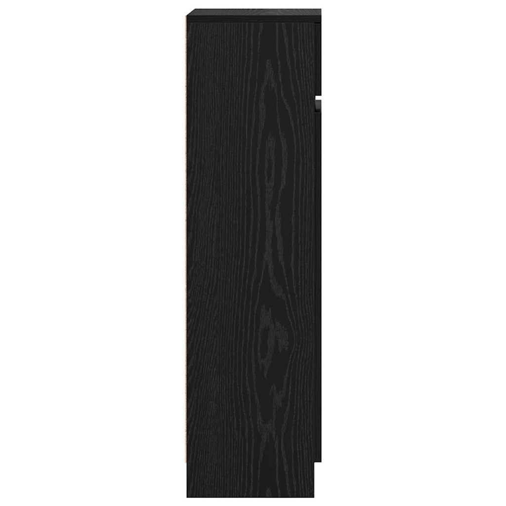 Sko skab 100,5 x 28 x 100 cm Konstrueret træ Sort eg