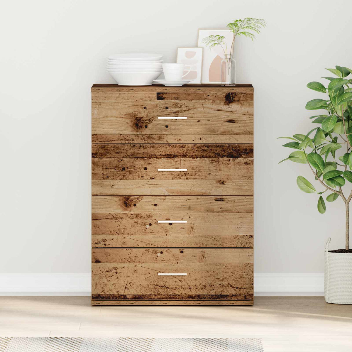 Sideboard Gammelt træ 60 x 39 x 80 cm Konstrueret træ