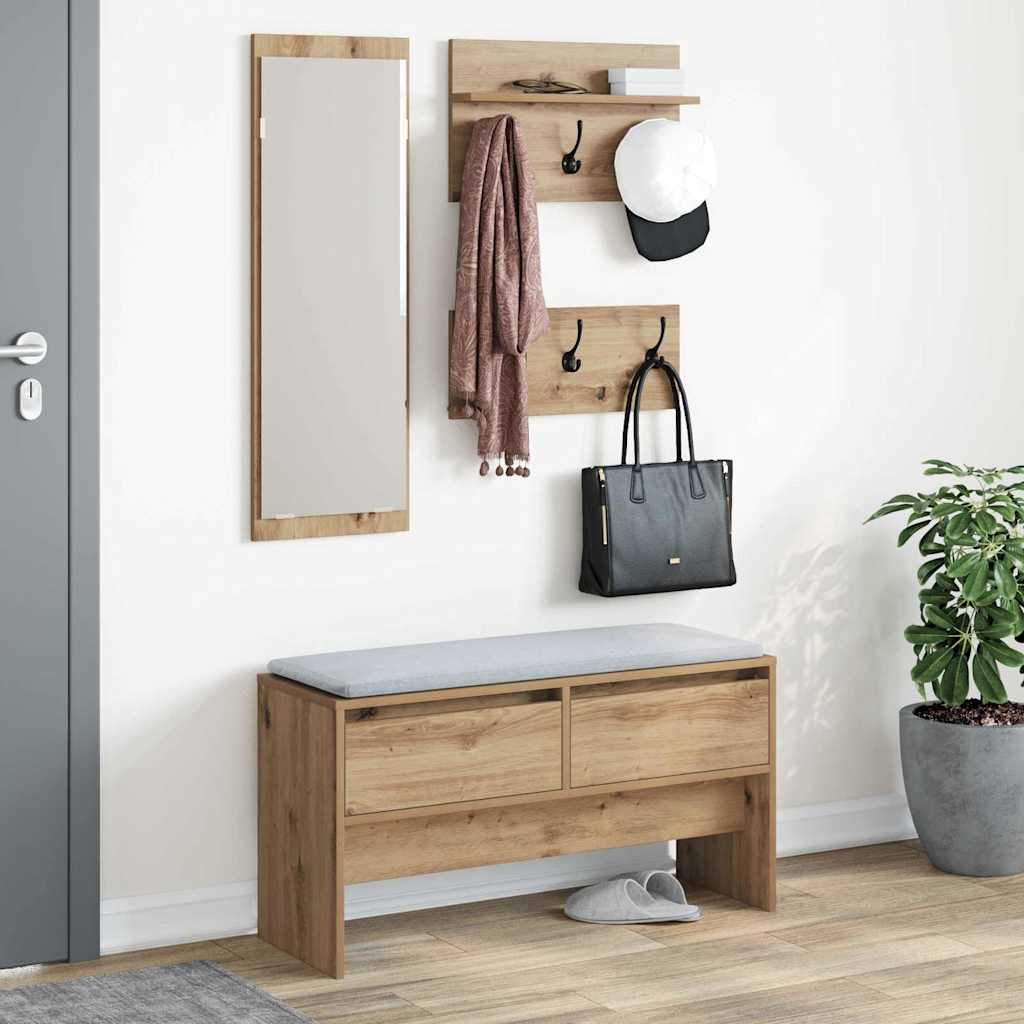 Entremøbelsæt 4 stk. Artisan eg 90 x 31 x 46,5 cm