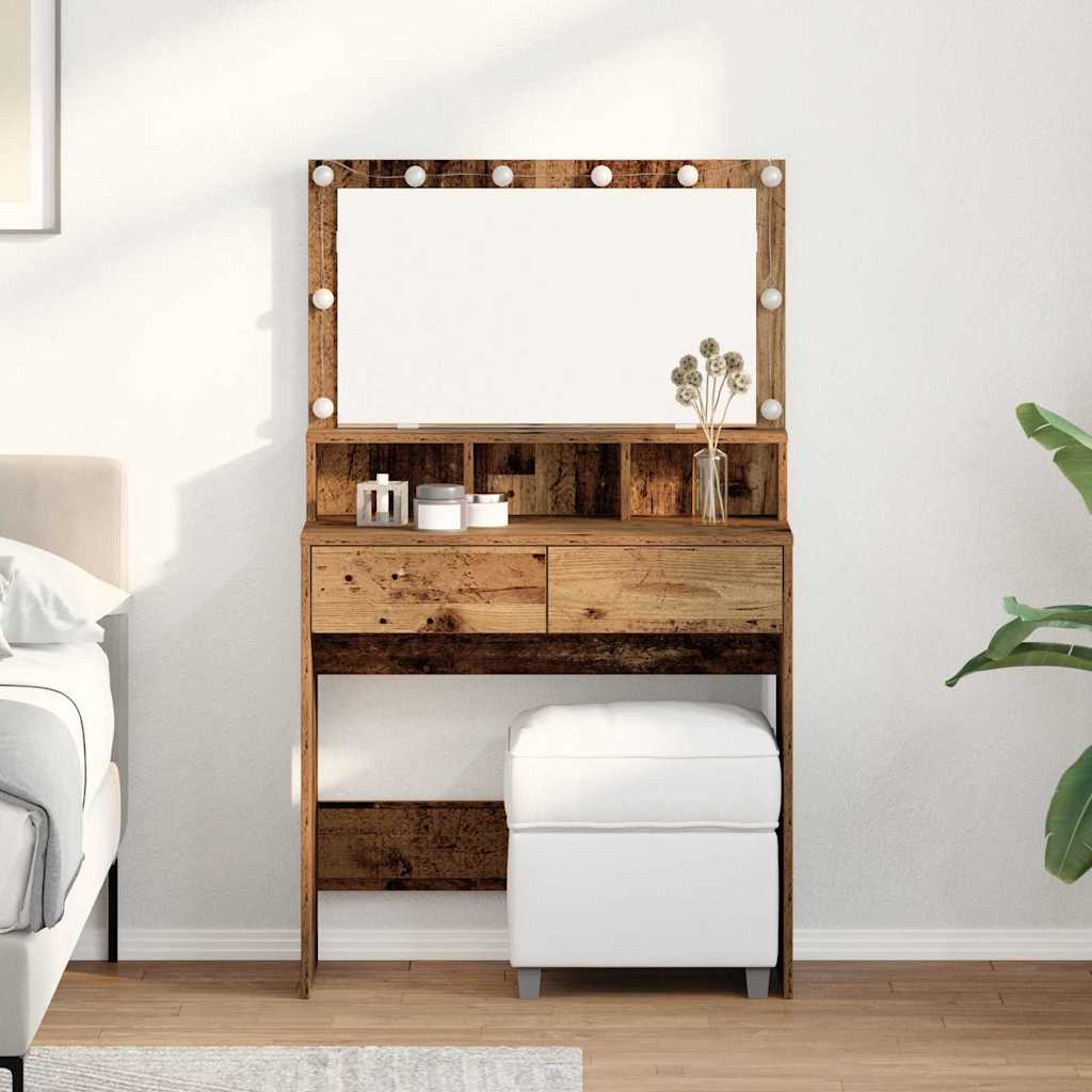 Klædeskab Gammelt træ 80 x 41 x 134,5 cm Konstrueret træ