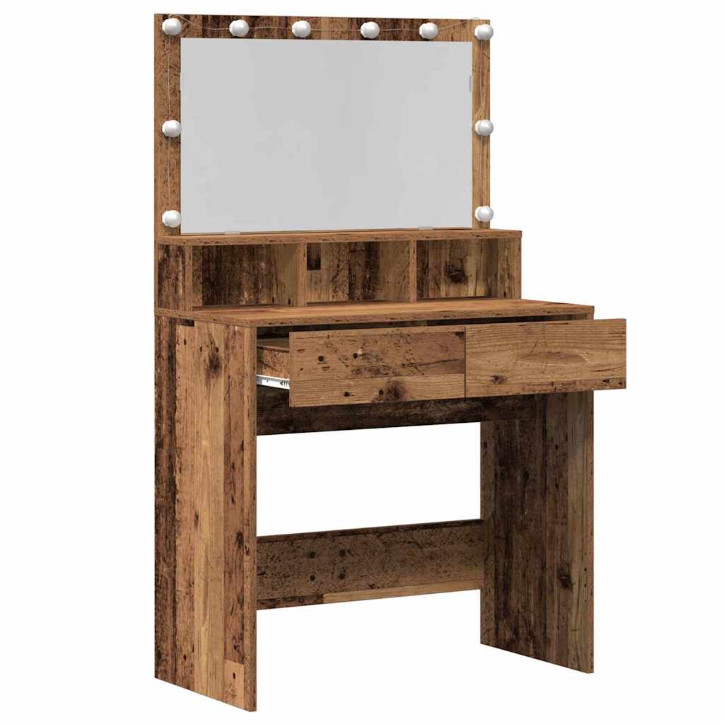 Klædeskab Gammelt træ 80 x 41 x 134,5 cm Konstrueret træ