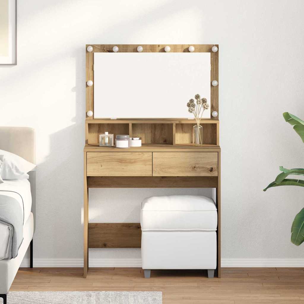 Klædeskab Artisan Egetræ 80 x 41 x 134,5 cm Konstrueret træ