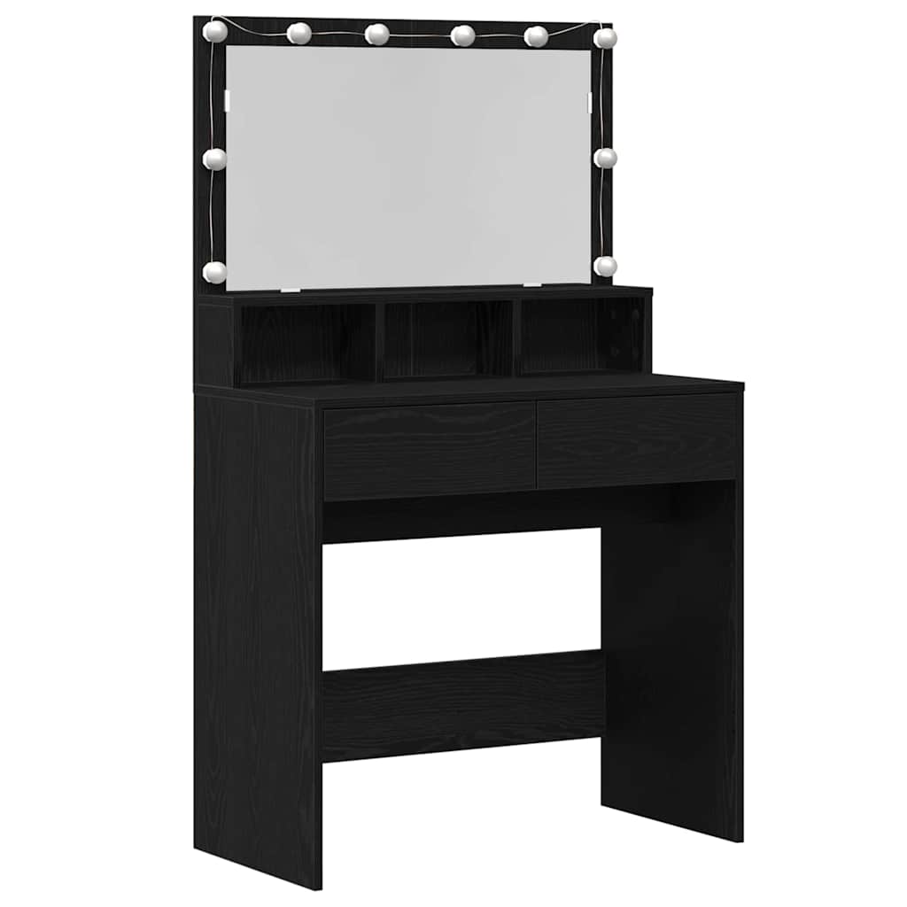 Klædeskab Sort eg 80 x 41 x 134,5 cm Konstrueret træ
