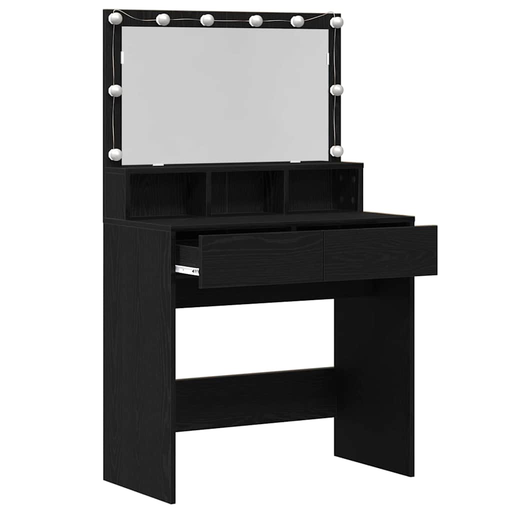 Klædeskab Sort eg 80 x 41 x 134,5 cm Konstrueret træ