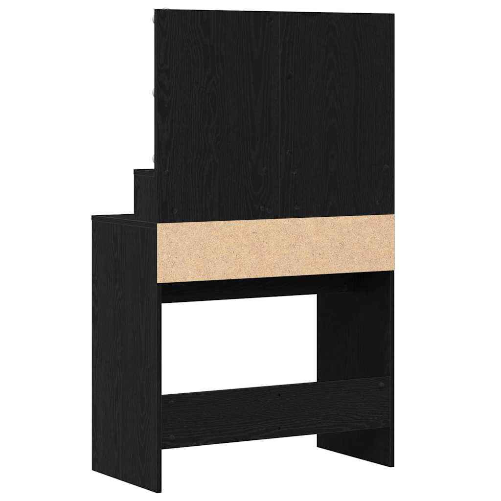 Klædeskab Sort eg 80 x 41 x 134,5 cm Konstrueret træ