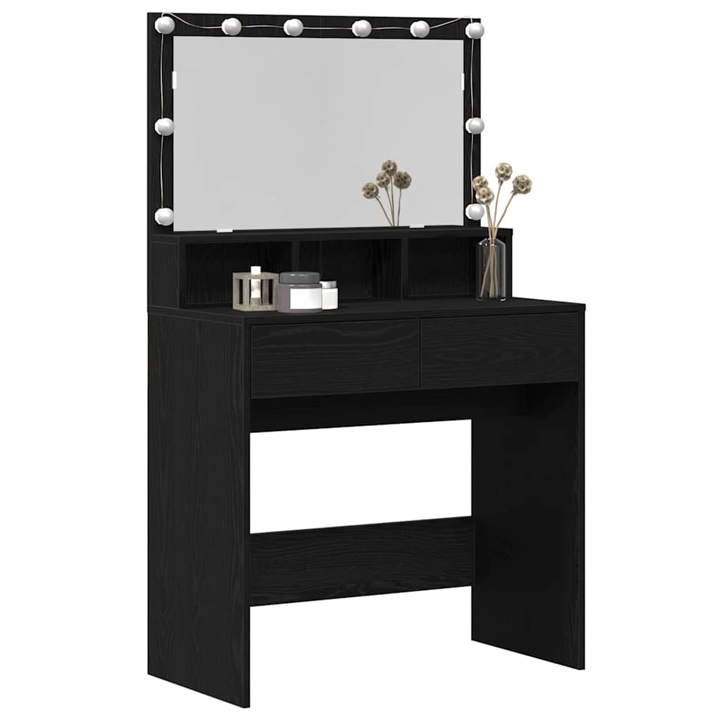 Klædeskab Sort eg 80 x 41 x 134,5 cm Konstrueret træ