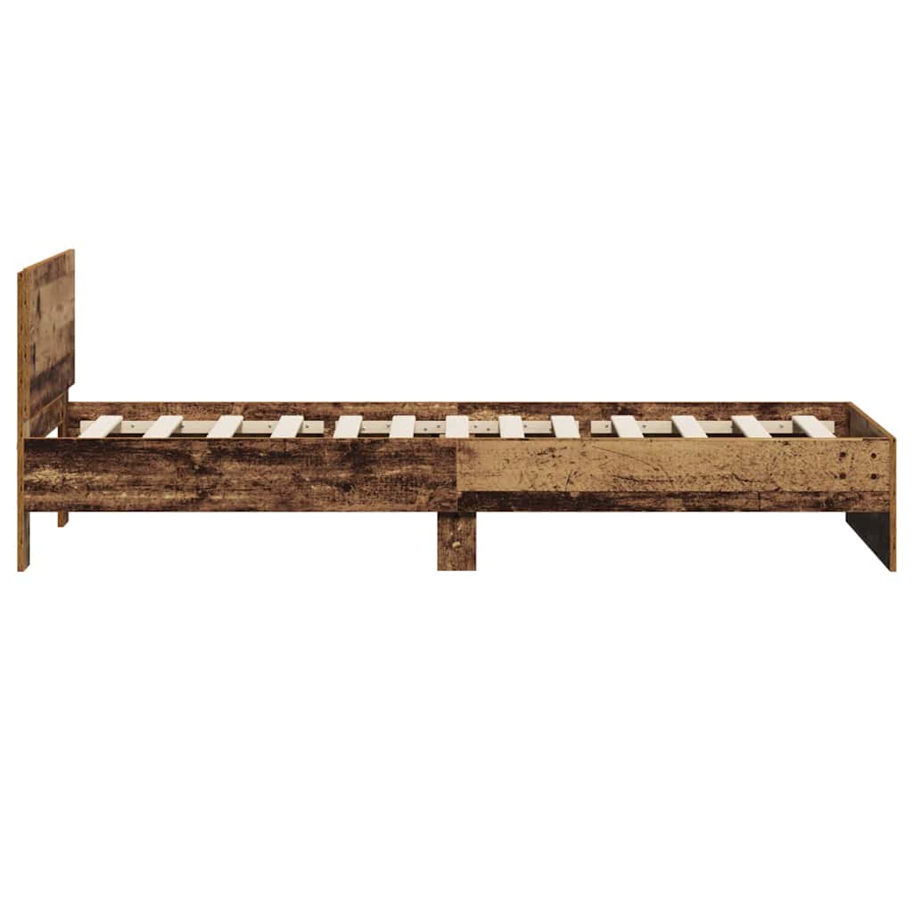 Sengestel med hovedgærde med hovedgærde Gammelt træ 90 x 200 cm