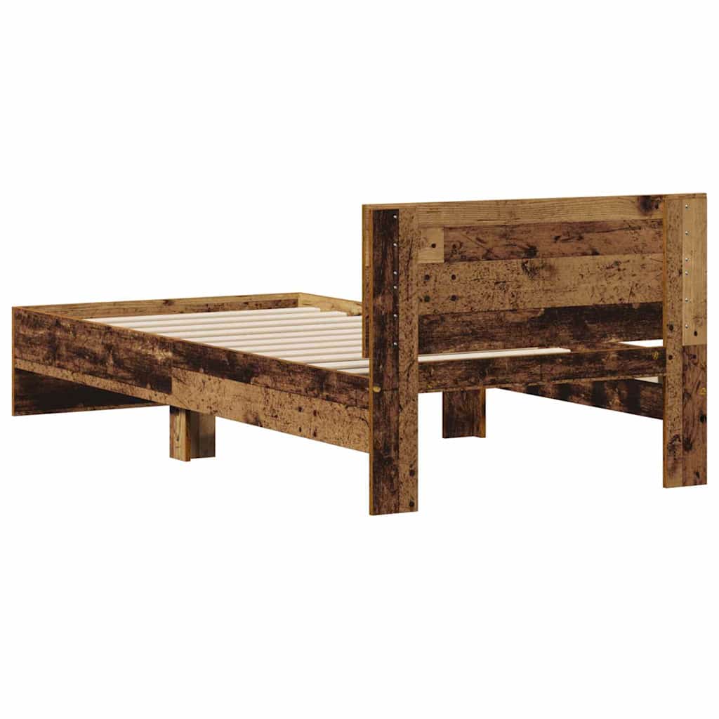 Sengestel med hovedgærde med hovedgærde Gammelt træ 75 x 190 cm