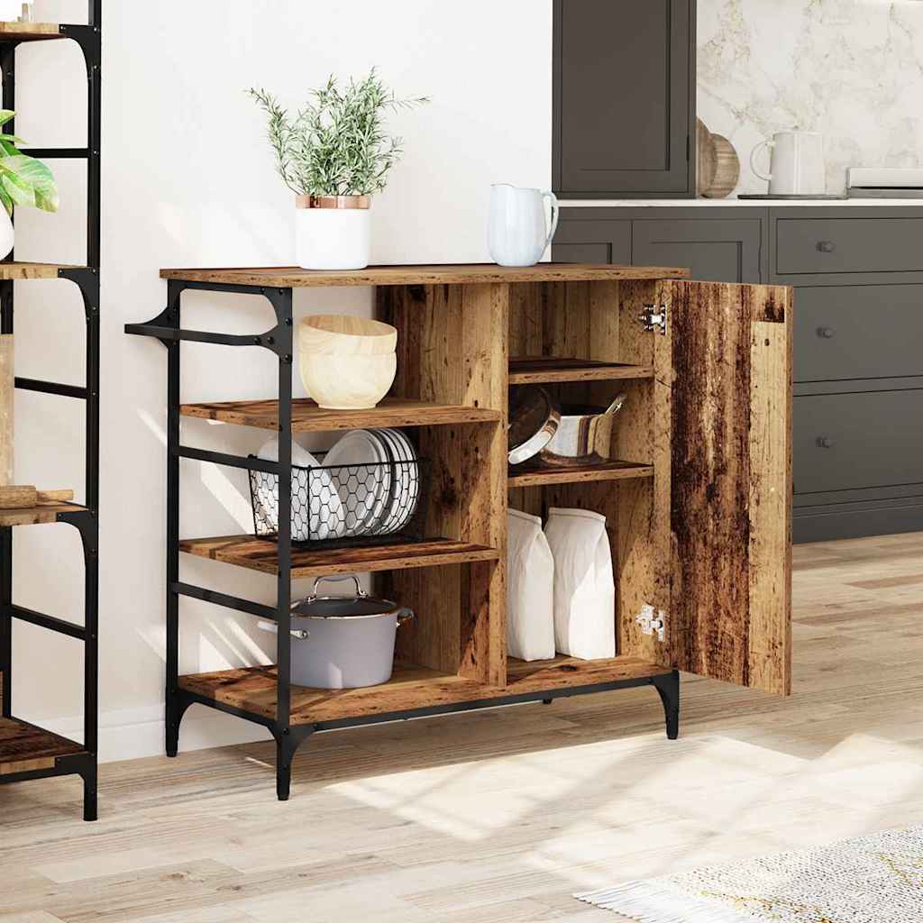Køkkenvogn Gammelt træ 87.5 x 39 x 84.5 cm Konstrueret træ