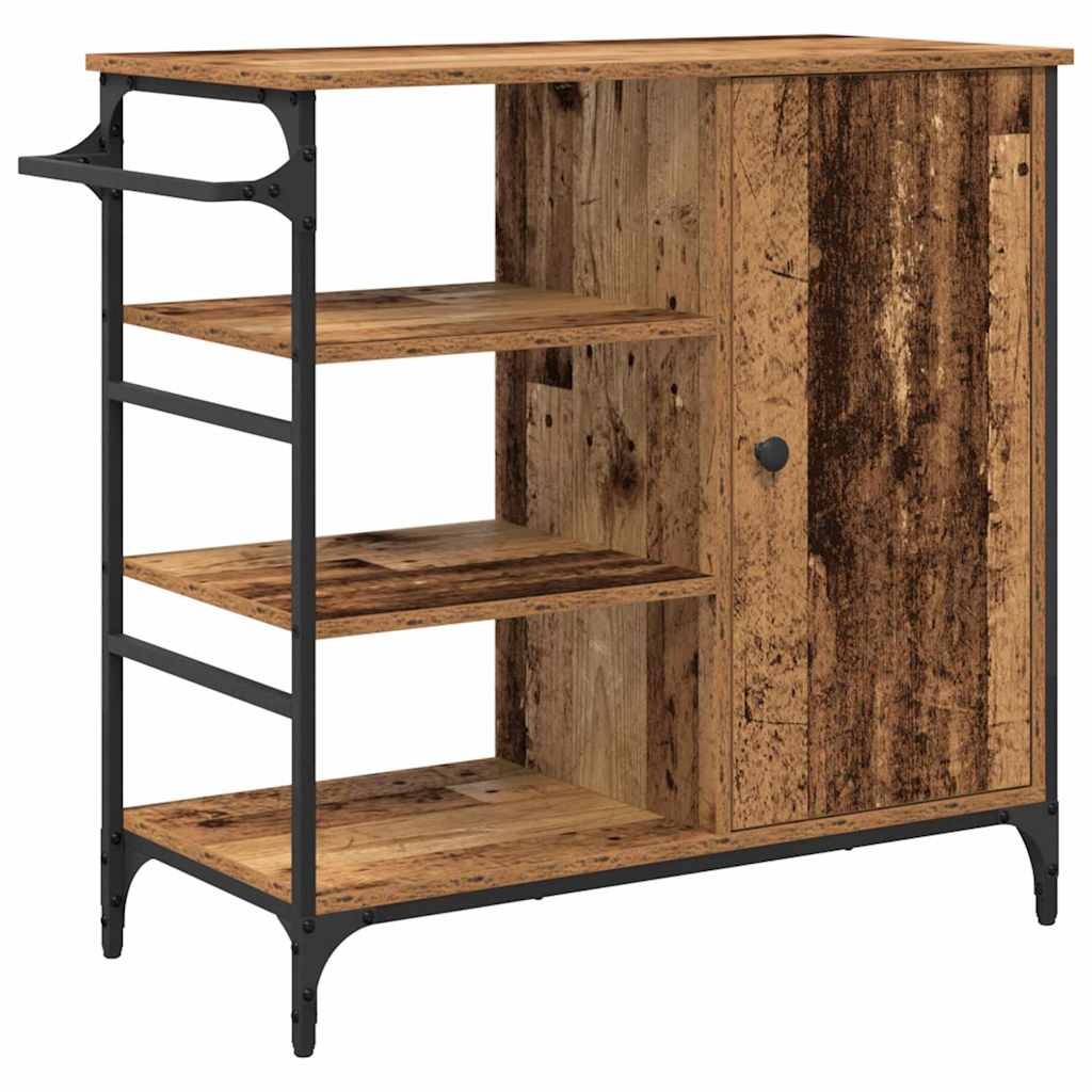 Køkkenvogn Gammelt træ 87.5 x 39 x 84.5 cm Konstrueret træ