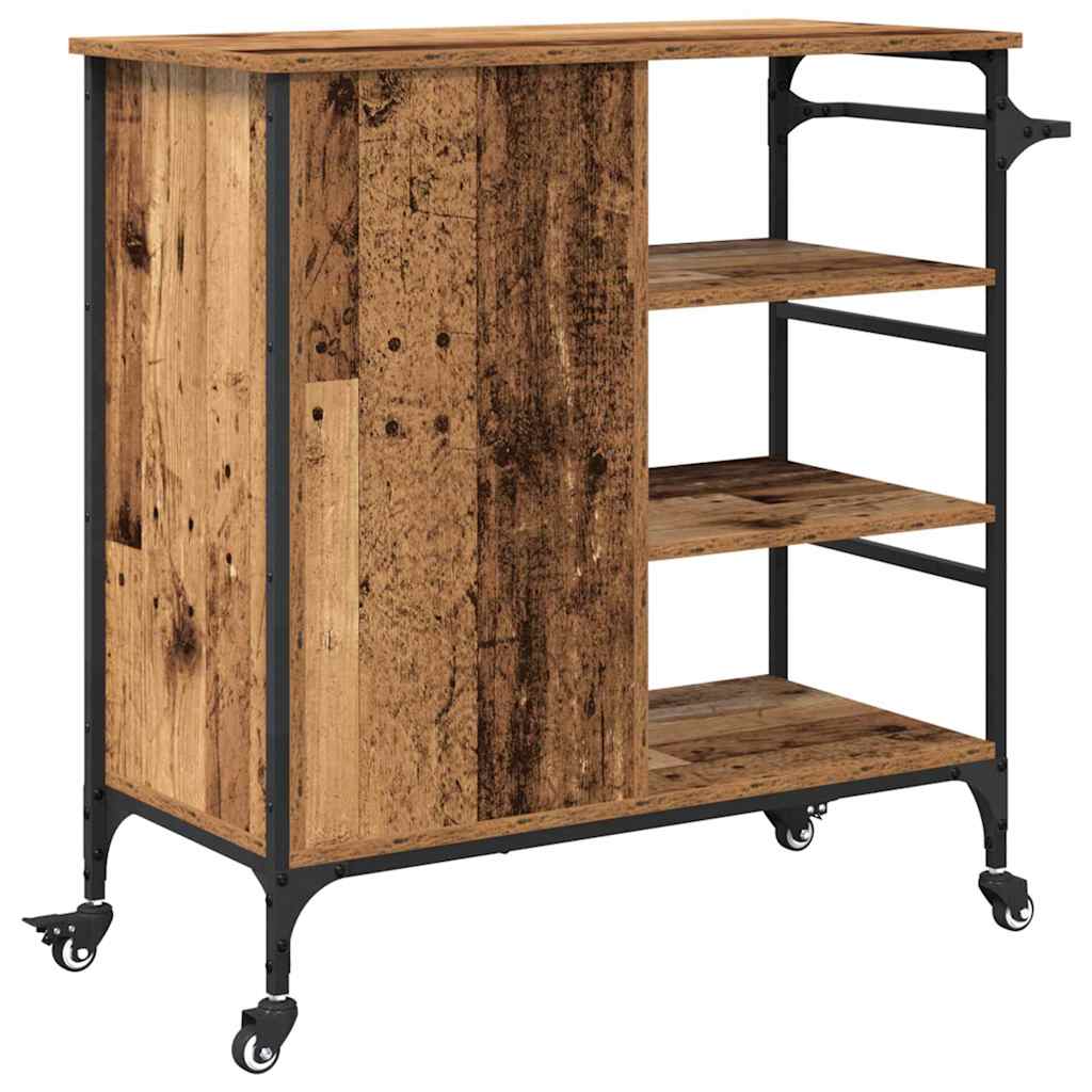 Køkkenvogn Gammelt træ 87.5 x 39 x 84.5 cm Konstrueret træ