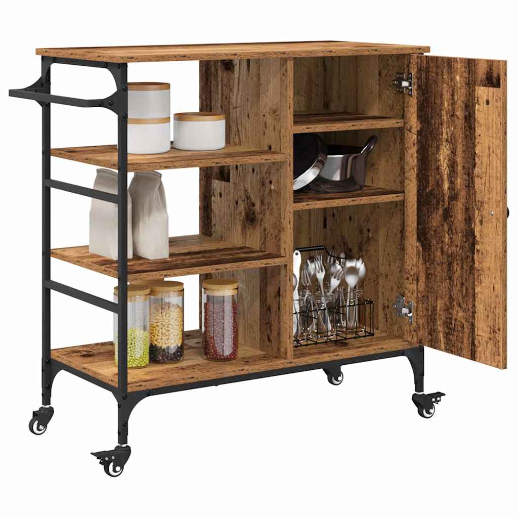 Køkkenvogn Gammelt træ 87.5 x 39 x 84.5 cm Konstrueret træ