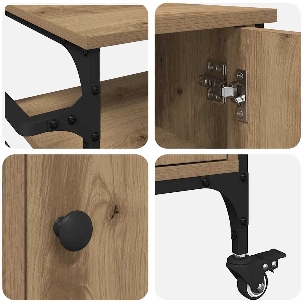 Køkkenvogn Artisan Egetræ 87.5 x 39 x 84.5 cm Konstrueret træ