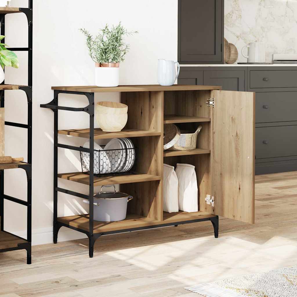 Køkkenvogn Artisan Egetræ 87.5 x 39 x 84.5 cm Konstrueret træ