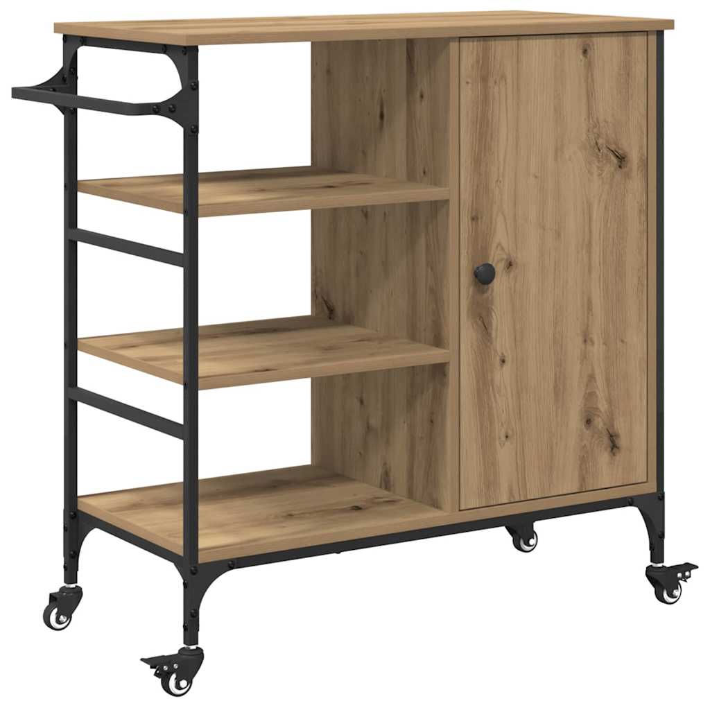 Køkkenvogn Artisan Egetræ 87.5 x 39 x 84.5 cm Konstrueret træ
