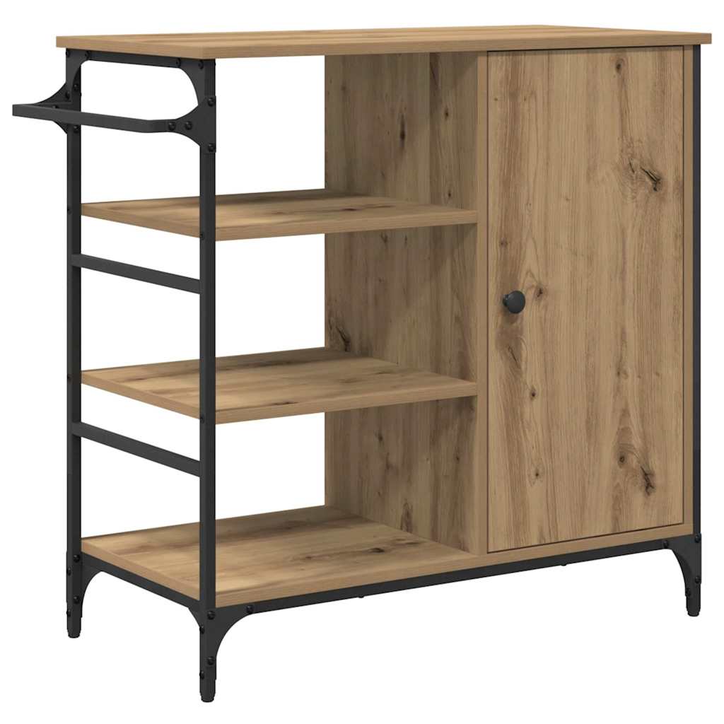 Køkkenvogn Artisan Egetræ 87.5 x 39 x 84.5 cm Konstrueret træ