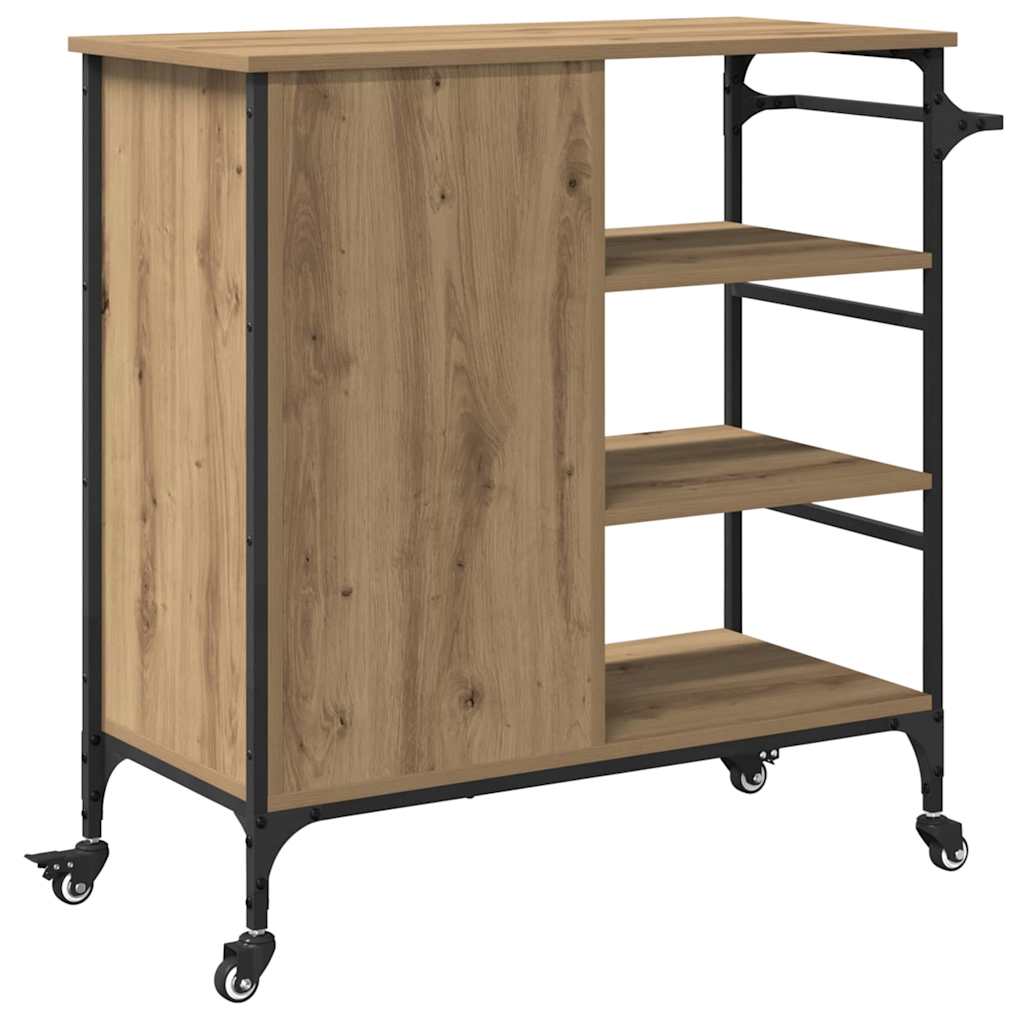 Køkkenvogn Artisan Egetræ 87.5 x 39 x 84.5 cm Konstrueret træ