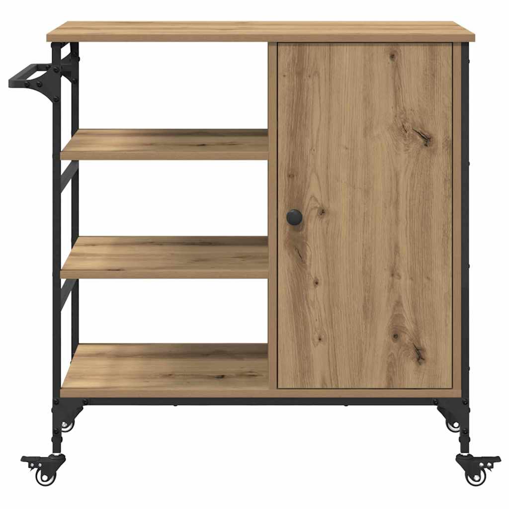 Køkkenvogn Artisan Egetræ 87.5 x 39 x 84.5 cm Konstrueret træ