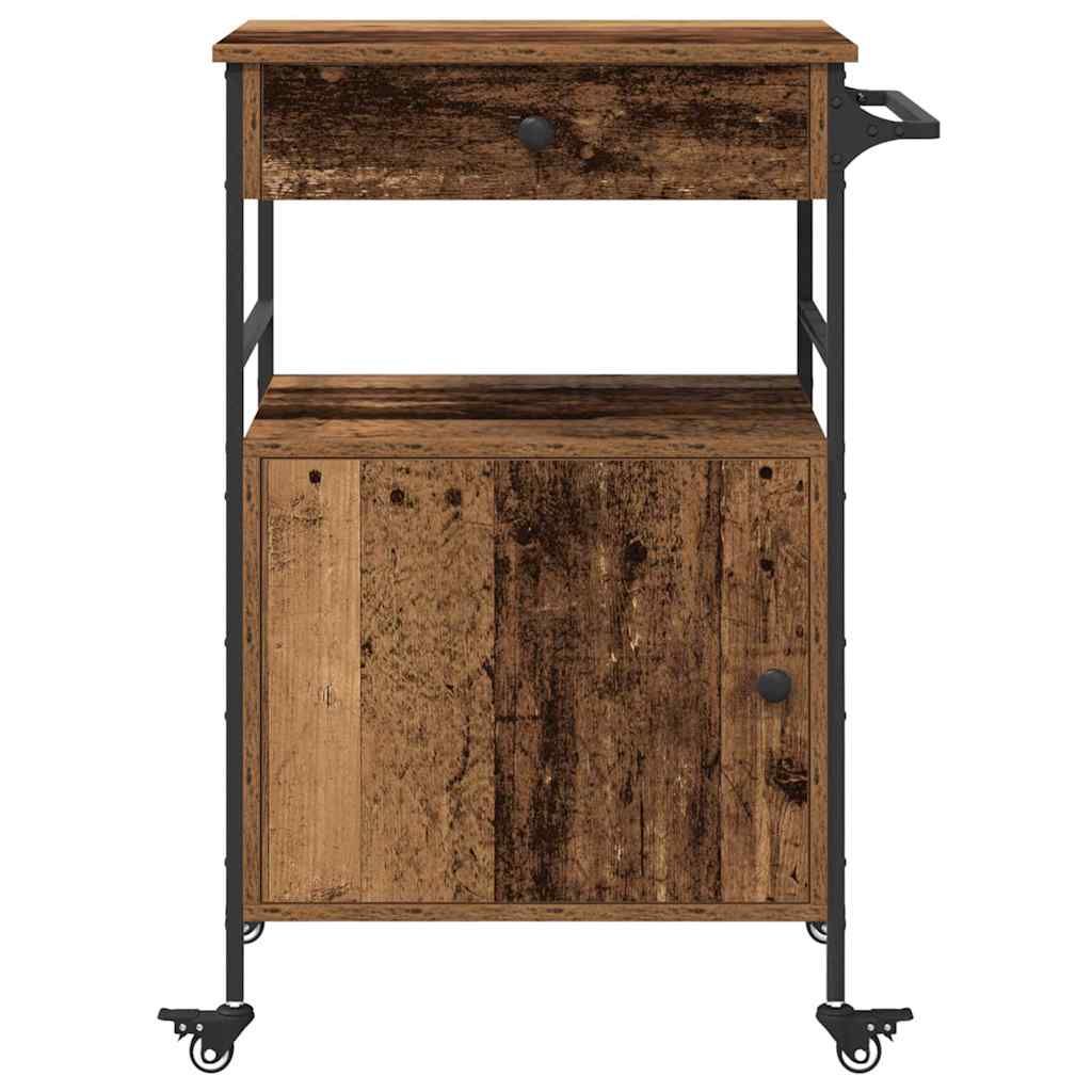 Køkkenvogn Gammelt træ 56 x 43 x 89,5 cm Konstrueret træ