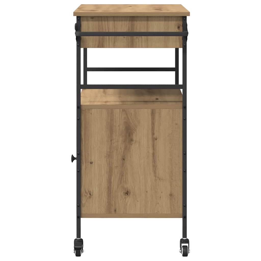 Køkkenvogn Artisan Egetræ 56 x 43 x 89,5 cm Konstrueret træ