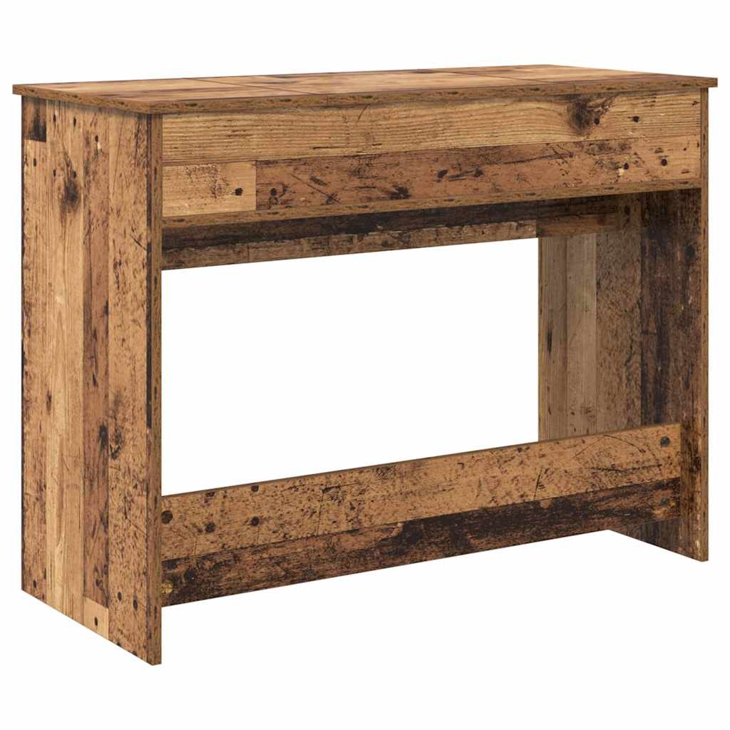 Kosmetikbord med skuffe med spejl Gammelt træ 100 x 45 x 76 cm