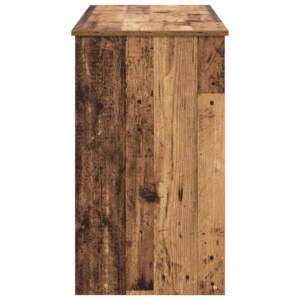 Kosmetikbord med skuffe med spejl Gammelt træ 100 x 45 x 76 cm