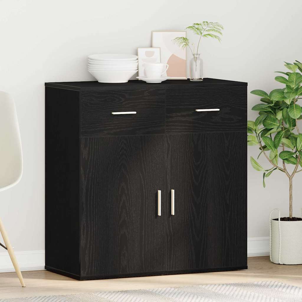 Sideboard Sort eg 78 x 38 x 80 cm Konstrueret træ