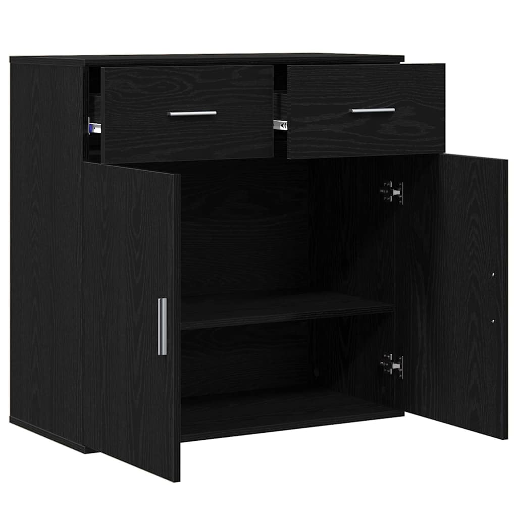 Sideboard Sort eg 78 x 38 x 80 cm Konstrueret træ