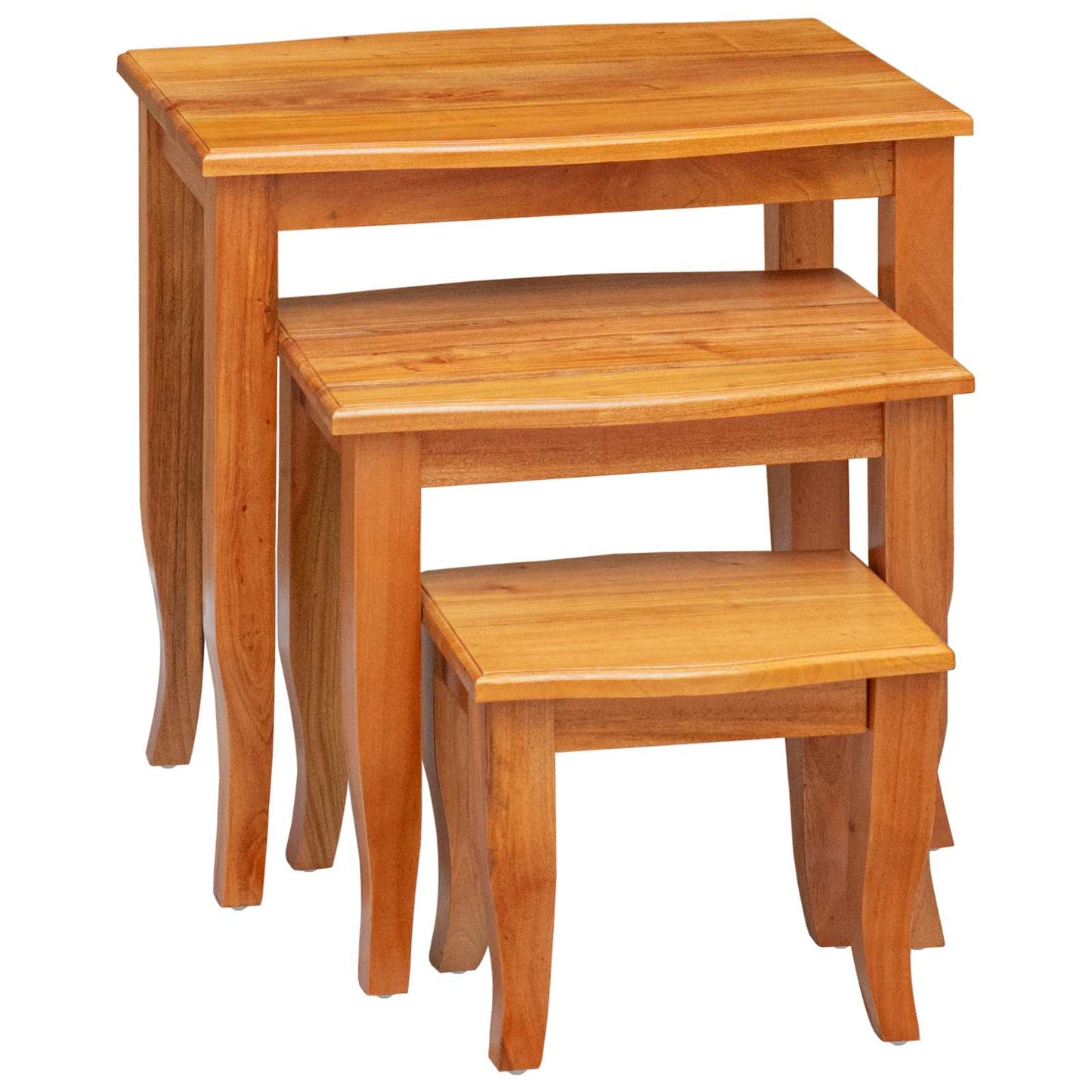 Nesting sideborde 3 stk. Naturfarvet 60 x 45 x 60,5 cm