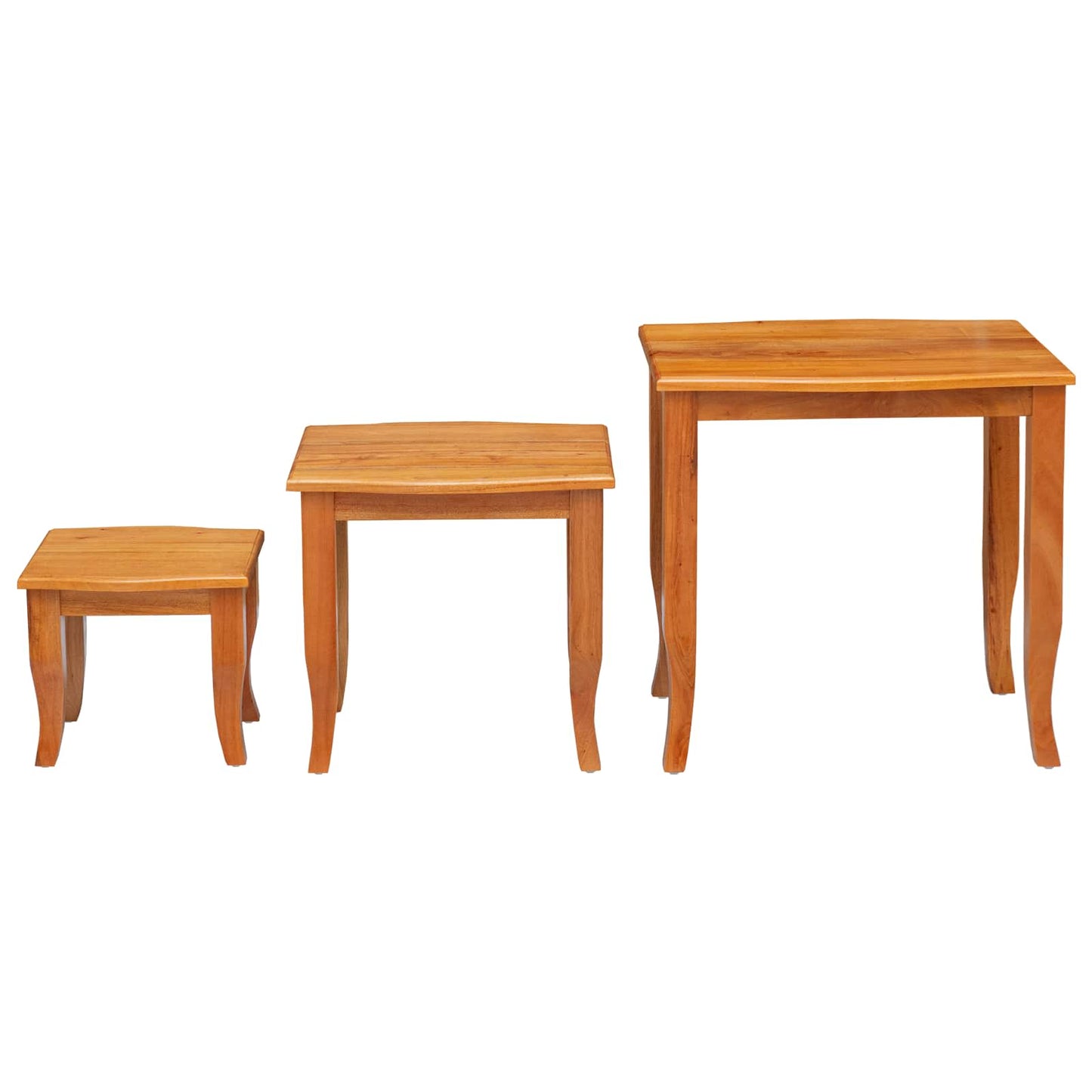 Nesting sideborde 3 stk. Naturfarvet 60 x 45 x 60,5 cm