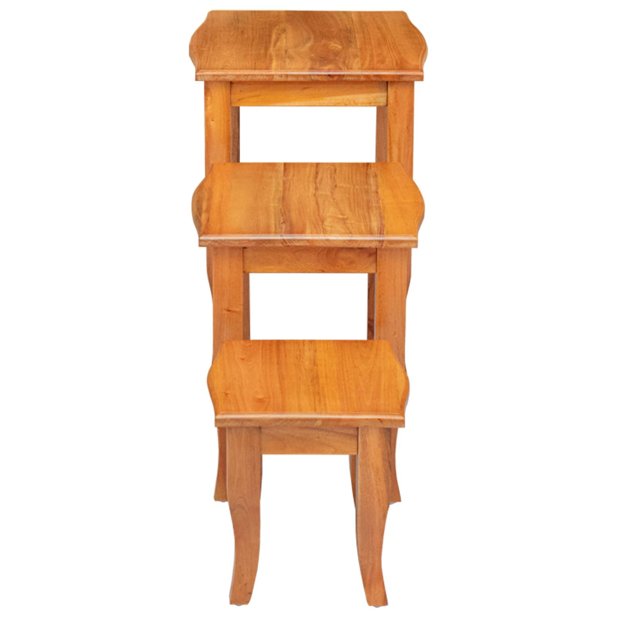 Nesting sideborde 3 stk. Naturfarvet 60 x 45 x 60,5 cm
