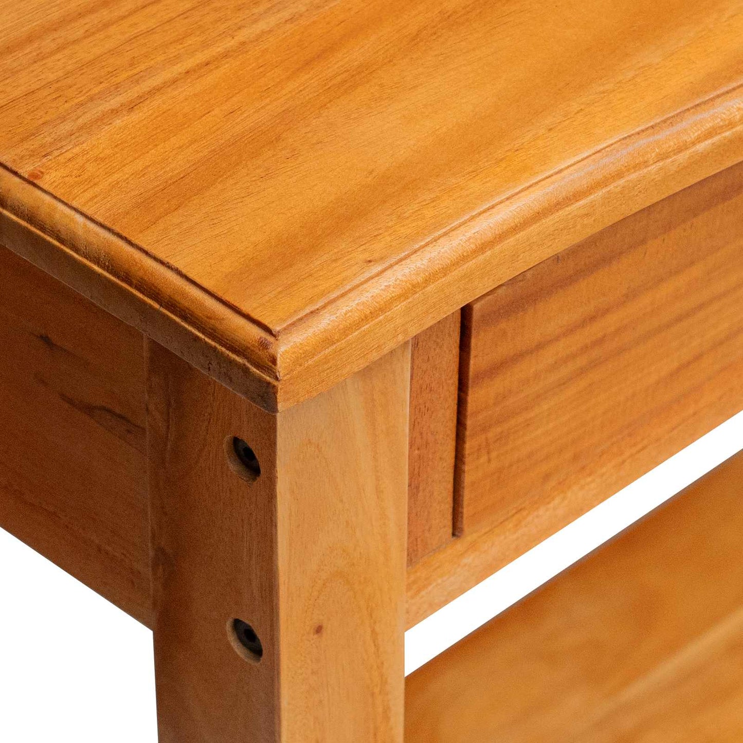 Konsolbord Naturfarvet 115 x 32 x 76 cm Massiv Mahogni