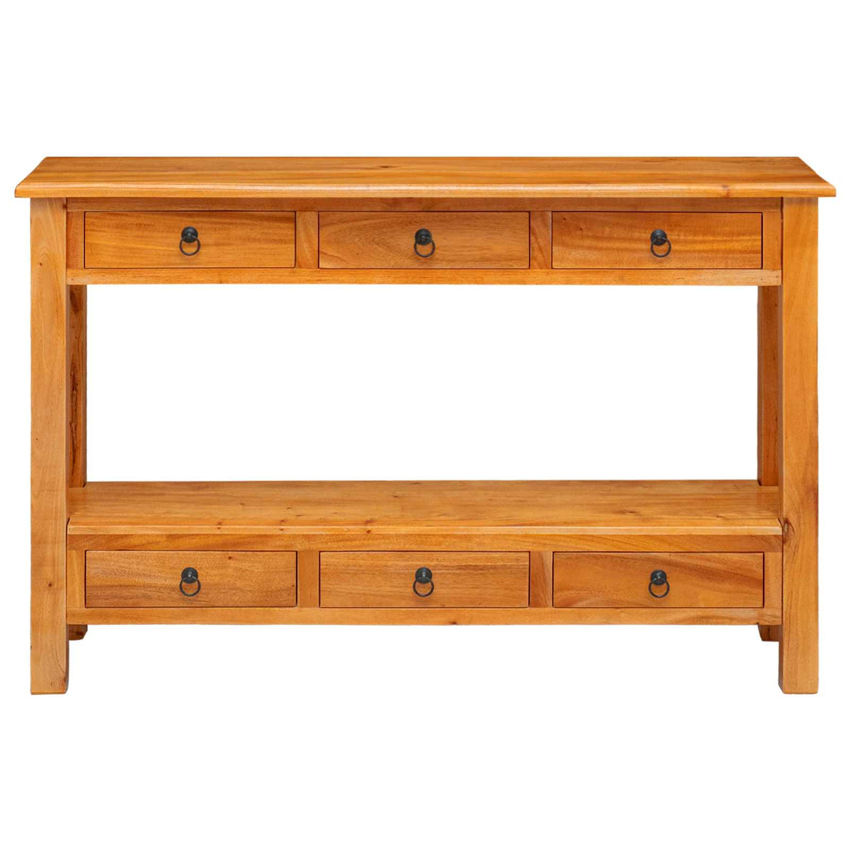 Konsolbord Naturfarvet 115 x 32 x 76 cm Massiv Mahogni