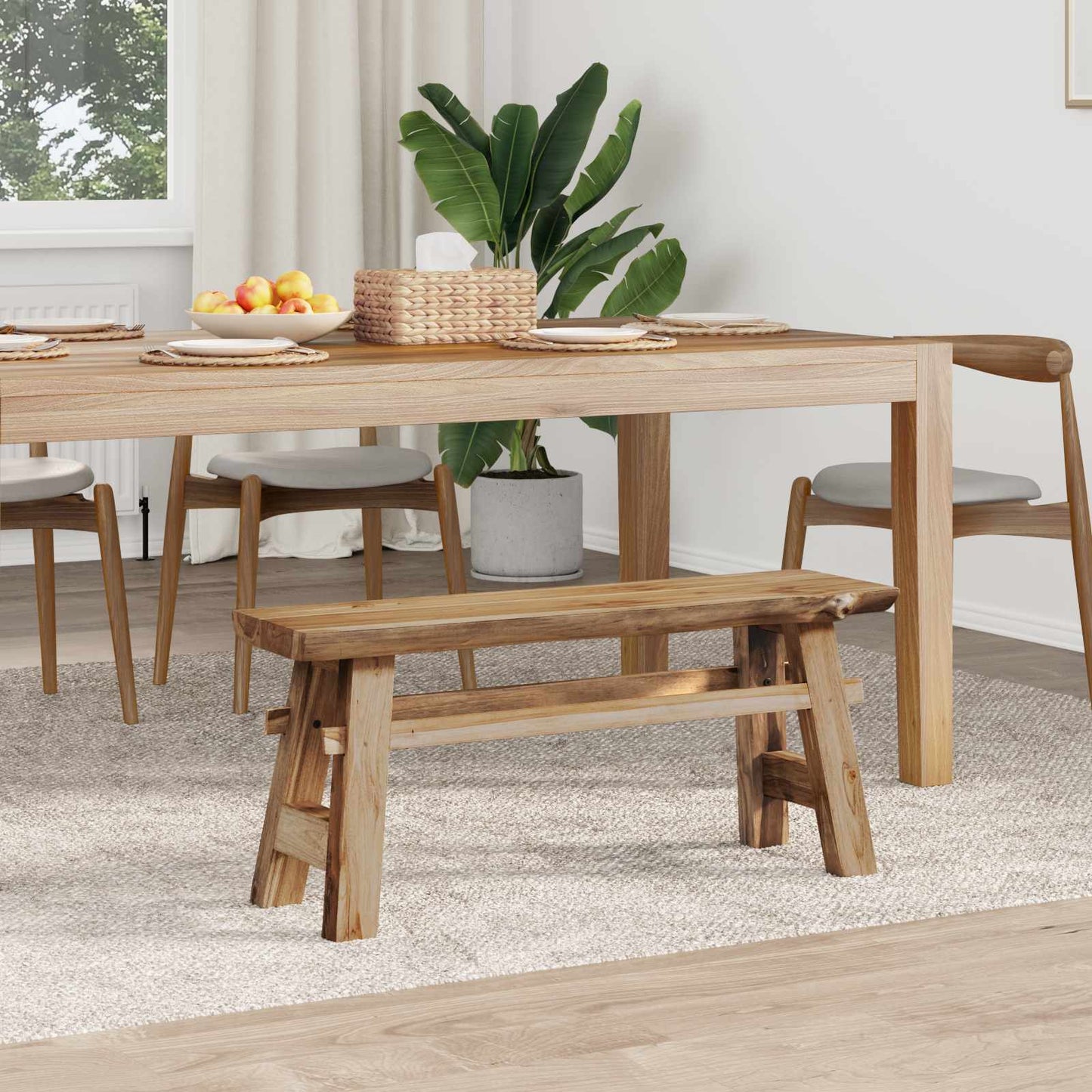 bænk Naturfarvet 100 x 29 x 43,5 cm Massiv Teaktræ