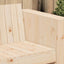 Havemøbelsofa Naturfarvet 134 x 60 x 62 cm Massiv fyrretræ