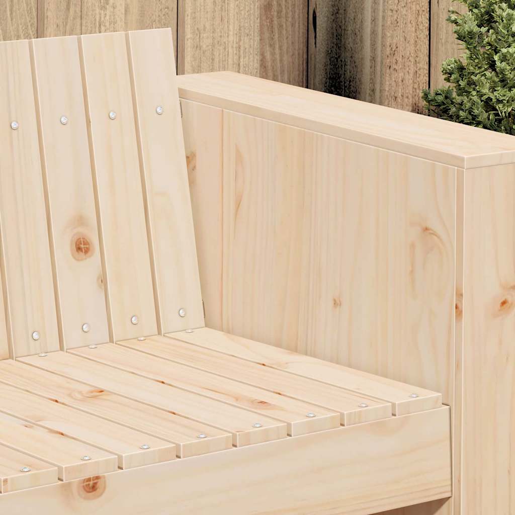 Havemøbelsofa Naturfarvet 185,5 x 60 x 62 cm Massiv fyrretræ