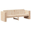 Havemøbelsofa Naturfarvet 185,5 x 60 x 62 cm Massiv fyrretræ