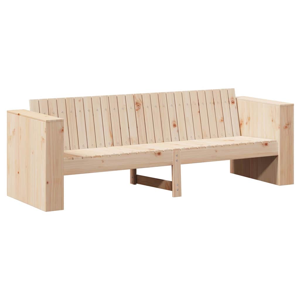 Havemøbelsofa Naturfarvet 185,5 x 60 x 62 cm Massiv fyrretræ